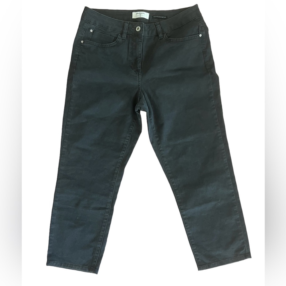 Sandwich High Waist Crop Pant - Size Eur. 40